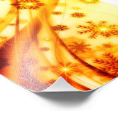 Goldene Weihnachtsschneeflocken Fotodruck (Ecke)