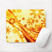 Goldene Weihnachtsschneeflocken Mousepad (Mit Mouse)
