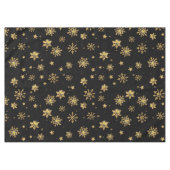 Goldene Weihnachtsschneeflocken Muster Tischdecke (Vorderseite (Horizontal))