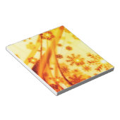 Goldene Weihnachtsschneeflocken Notizblock (angewinkelt)