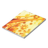 Goldene Weihnachtsschneeflocken Notizblock (Rotiert)