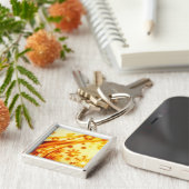 Goldene Weihnachtsschneeflocken Schlüsselanhänger (Seite)