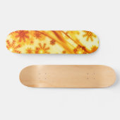 Goldene Weihnachtsschneeflocken Skateboard (Horizontal)