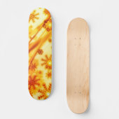 Goldene Weihnachtsschneeflocken Skateboard (Vorderseite)