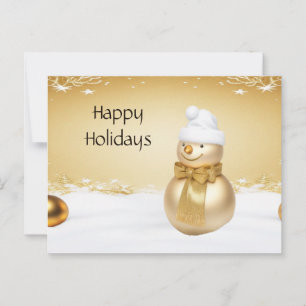 Goldene Weihnachtsschneezeit Postkarte