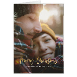 Goldene Weihnachtsschrift Rottartan-Foto