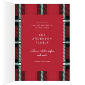 Goldene Weihnachtsschrift Rottartan-Foto (Innen (Rechts))