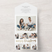 Goldene Weihnachtsskripte im Foto All In One Einladung (Innen Boden)