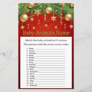 Goldene Weihnachtsspielzeug Baby Animals Name Spie