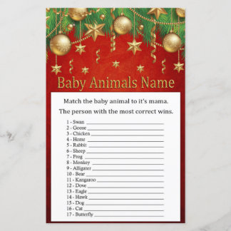 Goldene Weihnachtsspielzeug Baby Animals Name Spie