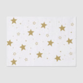 Goldene Weihnachtsstars-Wrapping Tissue Seidenpapier (Vorderseite)