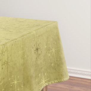 Goldene Weihnachtssterne auf Goldbeschaffenheit BG Tischdecke