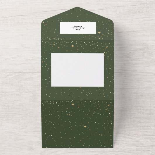 goldene Weihnachtssterne Foto Urlaub All In One Einladung (Außenbereich)