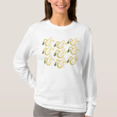 Goldene Weihnachtstauben T-Shirt (Vorderseite)