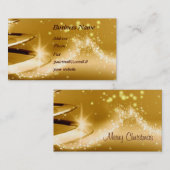 Goldene WeihnachtsVisitenkarte Visitenkarte (Vorne/Hinten)