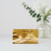 Goldene WeihnachtsVisitenkarte Visitenkarte (Stehend Vorderseite)