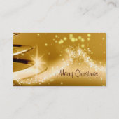 Goldene WeihnachtsVisitenkarte Visitenkarte (Rückseite)