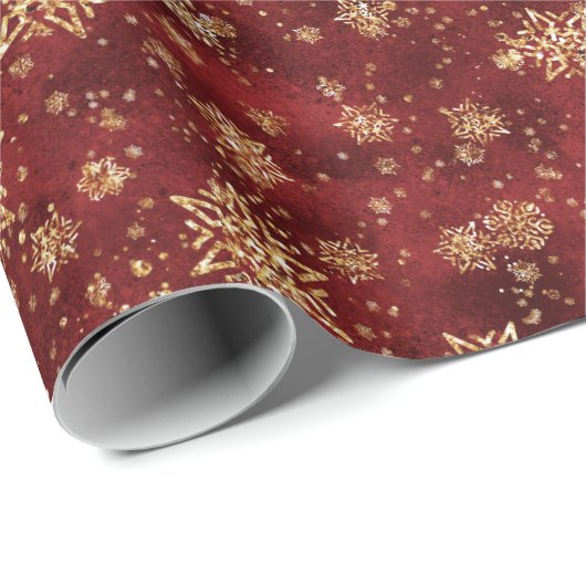 Goldene Weihnachtswrap Geschenkpapier (Rolleneckpunkt)