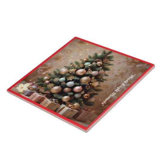 "Goldene Weihnachtswünsche" Fliese (Seite)