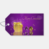 Goldene Weihnachtszeit-Geschenkboxen Geschenkanhänger (Rückseite Horizontal)