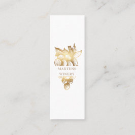 Goldene Weinkellerei Elegante Weinkultur und Erde Mini Visitenkarte