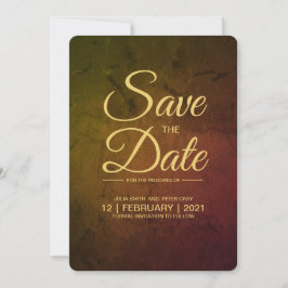 Goldene Weinschrift Save the Date Einladung