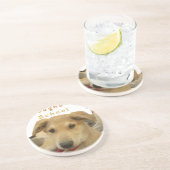 Goldene Weisheit: Ein Hund-Augen-Blick auf die Sch Getränkeuntersetzer (Seite)