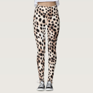 Goldene weiße Brennpunkte: Tierfutter Leggings