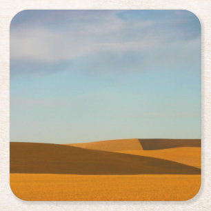 Goldene Weizen-Felder in Palouse Region Rechteckiger Pappuntersetzer