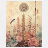 Goldene Weizenblüten Fleecedecke (Vorderseite)