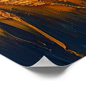 Goldene Weizenfelder bei Sonnenuntergang, Ölgemäld Poster (Ecke)