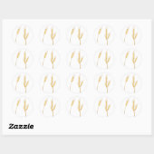 Goldene Weizenhalme Farm Ernte Getreide Runder Aufkleber (Blatt)