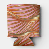 Goldene Welle, 3D abstrakter Hintergrund. Dosenkühler (Rückseite)