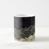 Goldene Welle, papierähnliche Textur. Kaffeetasse (Mittel)