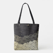 Goldene Welle, papierähnliche Textur. Tasche (Rückseite)