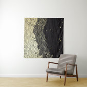 Goldene Welle, papierähnliche Textur. Wandteppich (Beispiel (Horizontal))