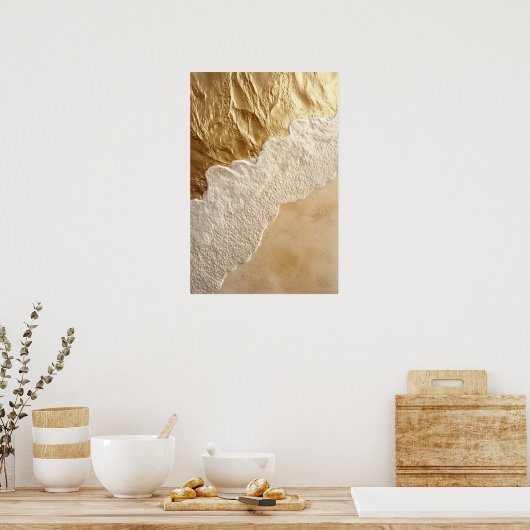 Goldene Welle Poster (Küche)