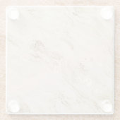 Goldene Wellen: Abstrakter Marmor Glasuntersetzer (Rückseite)