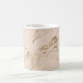 Goldene Wellen: Abstrakter Marmor Kaffeetasse (Mittel)