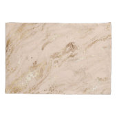 Goldene Wellen: Abstrakter Marmor Kissenbezug (Rückseite)