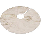 Goldene Wellen: Abstrakter Marmor Polyester Weihnachtsbaumdecke (Schrägansicht)