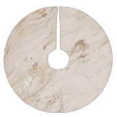 Goldene Wellen: Abstrakter Marmor Polyester Weihnachtsbaumdecke (Vorderseite)