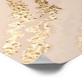 Goldene Wellen: Abstrakter Marmor Poster (Ecke)