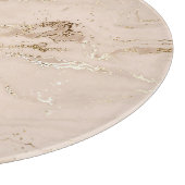 Goldene Wellen: Abstrakter Marmor Schneidebrett (Ecke)