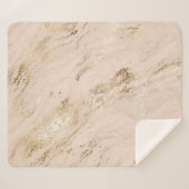 Goldene Wellen: Abstrakter Marmor Sherpadecke (Vorderseite (Horizontal))
