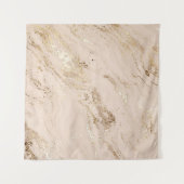 Goldene Wellen: Abstrakter Marmor Wandteppich (Vorderseite (Horizontal))