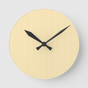 Goldene Wellen Runde Wanduhr