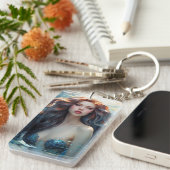 Goldene Wellen Schlüsselanhänger (Vorderseite rechts)