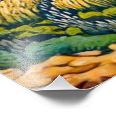 Goldene Wellen unter stürmischen Himmel Fotodruck (Ecke)