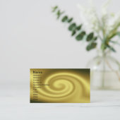 Goldene Wellen-Visitenkarte Visitenkarte (Stehend Vorderseite)